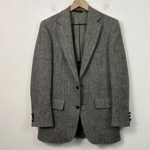 Vintage Harris Tweed Baskin Wool Herringbone Blazer Jacket